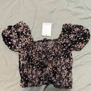 NWT LOVE TREE Lace-Up floral Bustier Top Size small